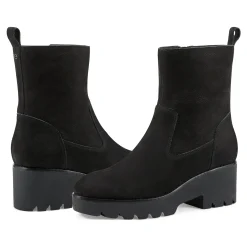 Easy Spirit Morgan Lug Sole Casual Booties BlackNubuckLeather