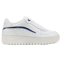Easy Spirit Onyx Lace Up Platform Walking Shoes WhiteNavy