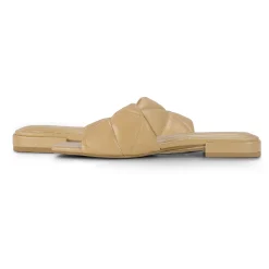 Best Easy Spirit Quincie Flat Slide Sandals NudeLeather