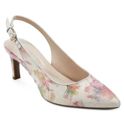 New Easy Spirit Raveen Slingback Pumps FloralRaffia