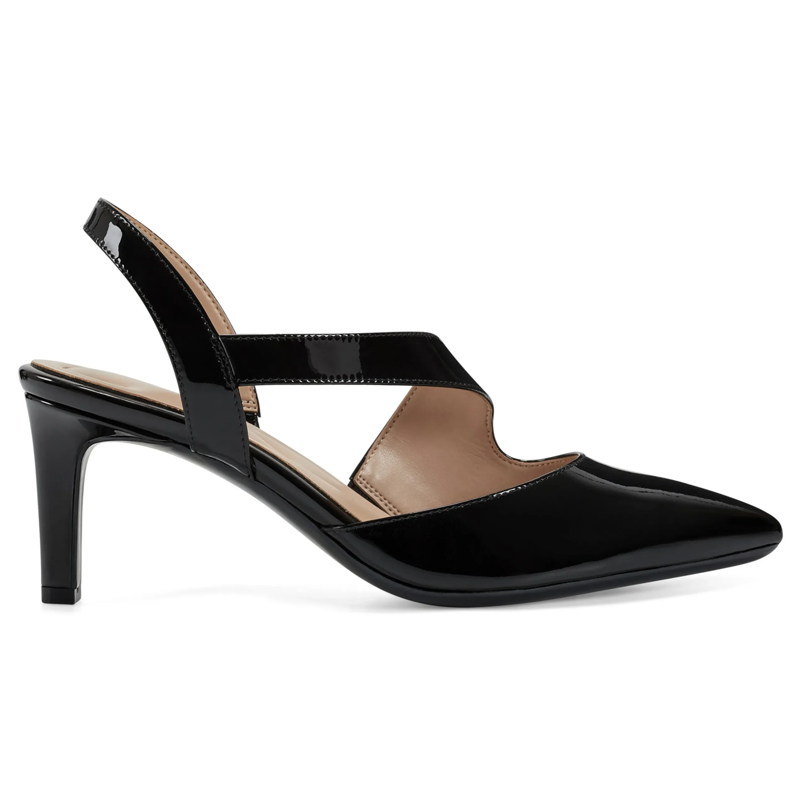 Sale Easy Spirit Recruit Slingback Pumps BlackPatent