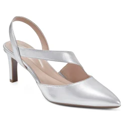 Online Easy Spirit Recruit Slingback Pumps SilverLeather