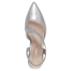 Online Easy Spirit Recruit Slingback Pumps SilverLeather