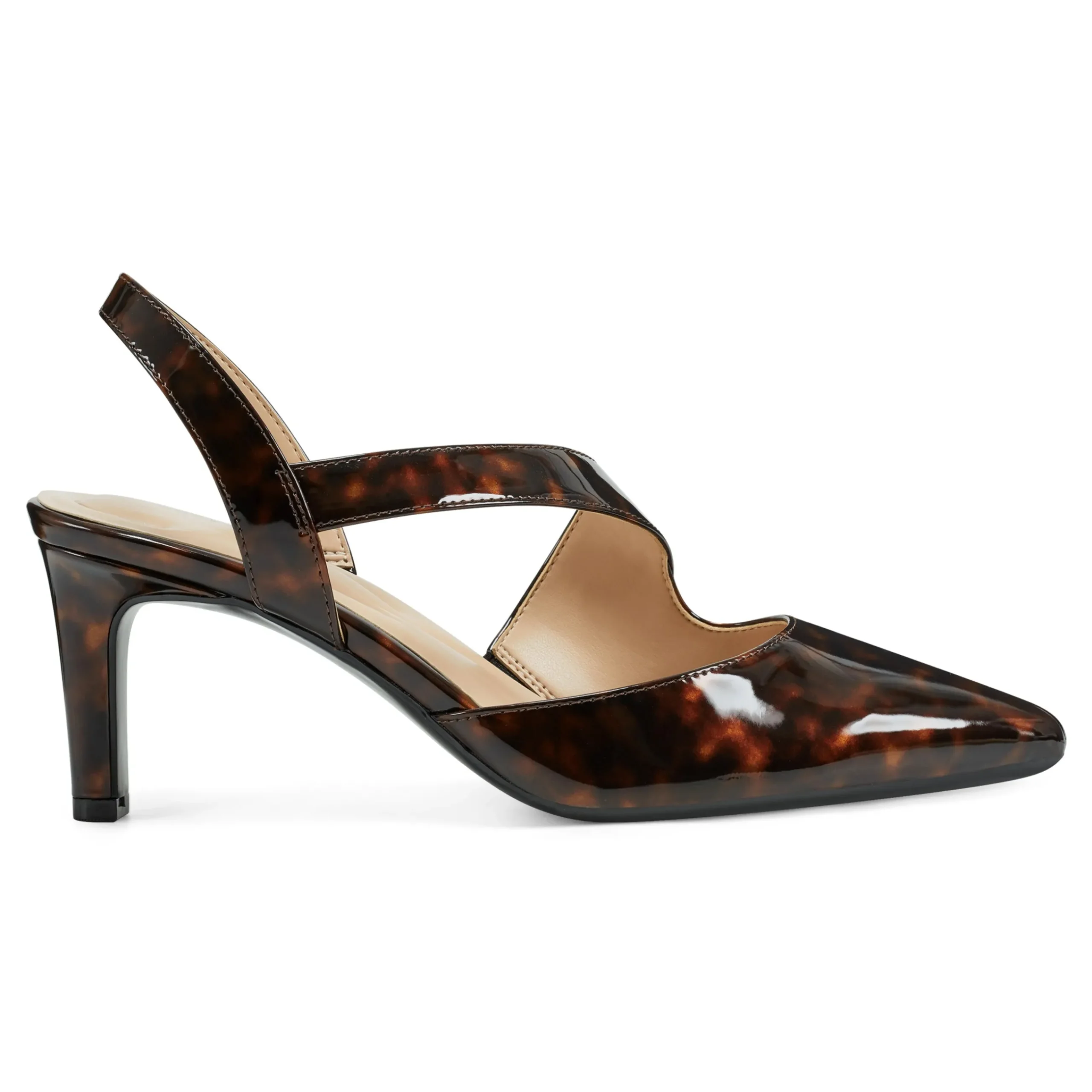 Outlet Easy Spirit Recruit Slingback Pumps BrownCroco