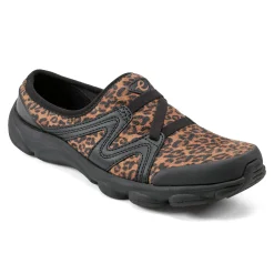 Outlet Easy Spirit Riptide Clogs Black/Leopard