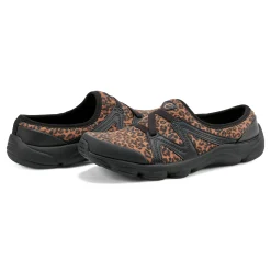 Outlet Easy Spirit Riptide Clogs Black/Leopard