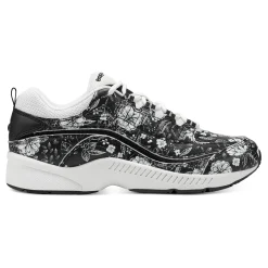 Clearance Easy Spirit Romy Walking Shoes Black/WhiteFloral