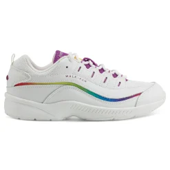 Clearance Easy Spirit Romy Walking Shoes White/Rainbow