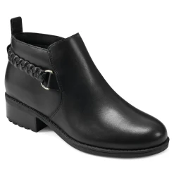 Sale Easy Spirit Roslyn Ankle Booties BlackLeather