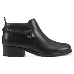 Sale Easy Spirit Roslyn Ankle Booties BlackLeather