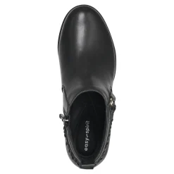 Sale Easy Spirit Roslyn Ankle Booties BlackLeather