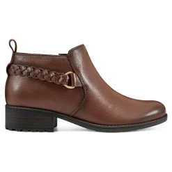 Hot Easy Spirit Roslyn Ankle Booties BrownLeather