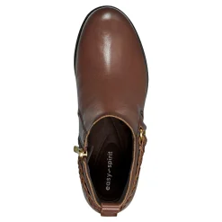 Hot Easy Spirit Roslyn Ankle Booties BrownLeather