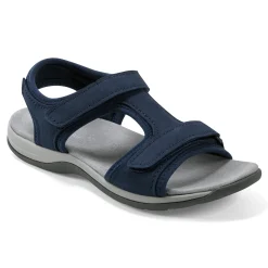 Hot Easy Spirit Saffy Flat Sandals DarkBlue