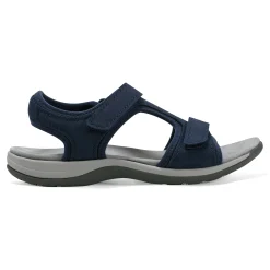 Hot Easy Spirit Saffy Flat Sandals DarkBlue