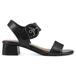 Online Easy Spirit Selina Heeled Sandals BlackLeather