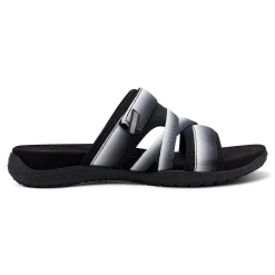 New Easy Spirit Shells Flat Sandals BlackOmbre
