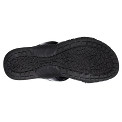 New Easy Spirit Shells Flat Sandals BlackOmbre