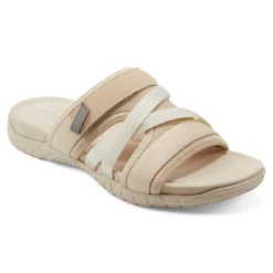 New Easy Spirit Shells Flat Sandals NaturalMulti