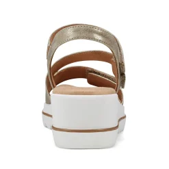 Best Easy Spirit Shirley Platform Wedge Sandals Gold