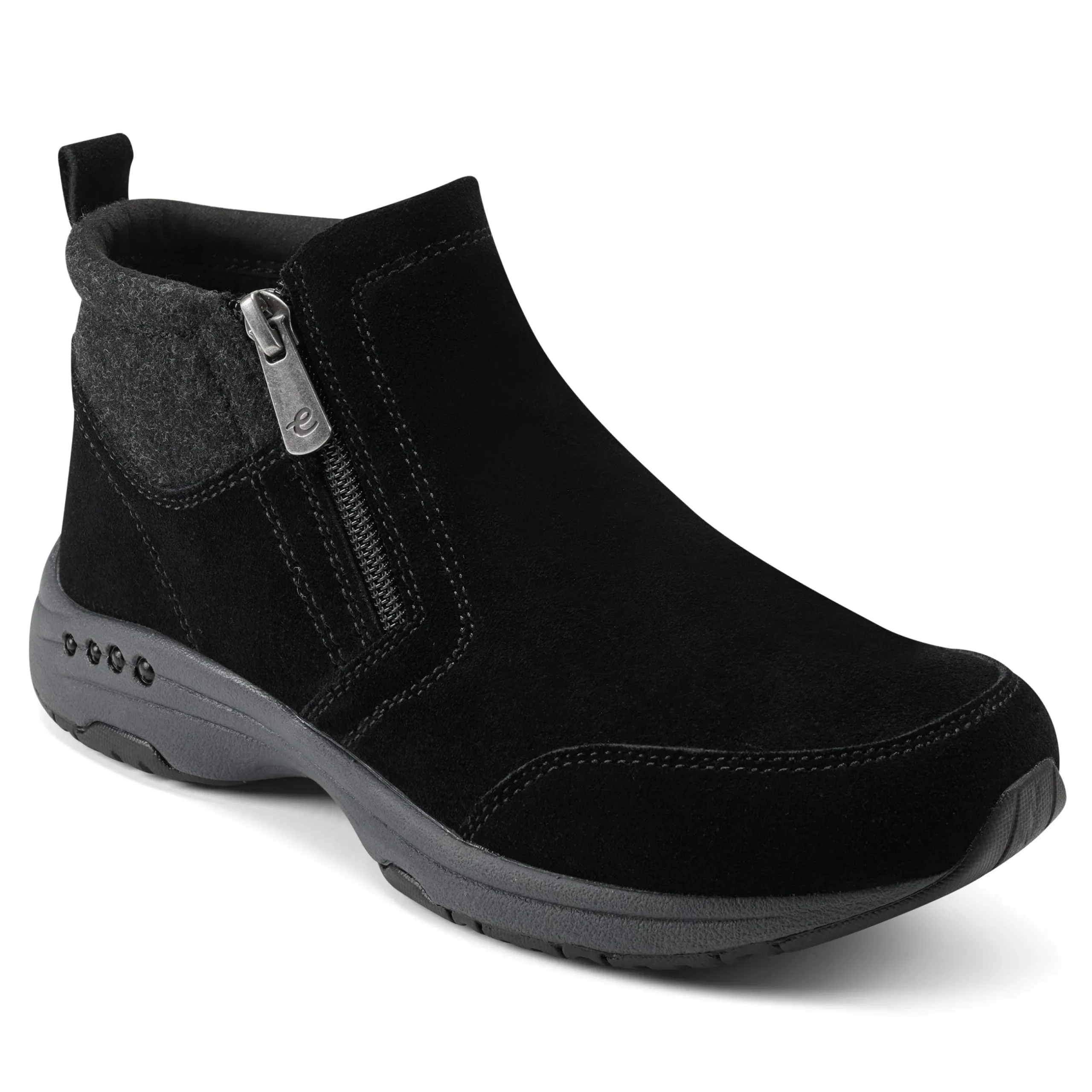 Hot Easy Spirit Shuffle Ankle Booties BlackSuede