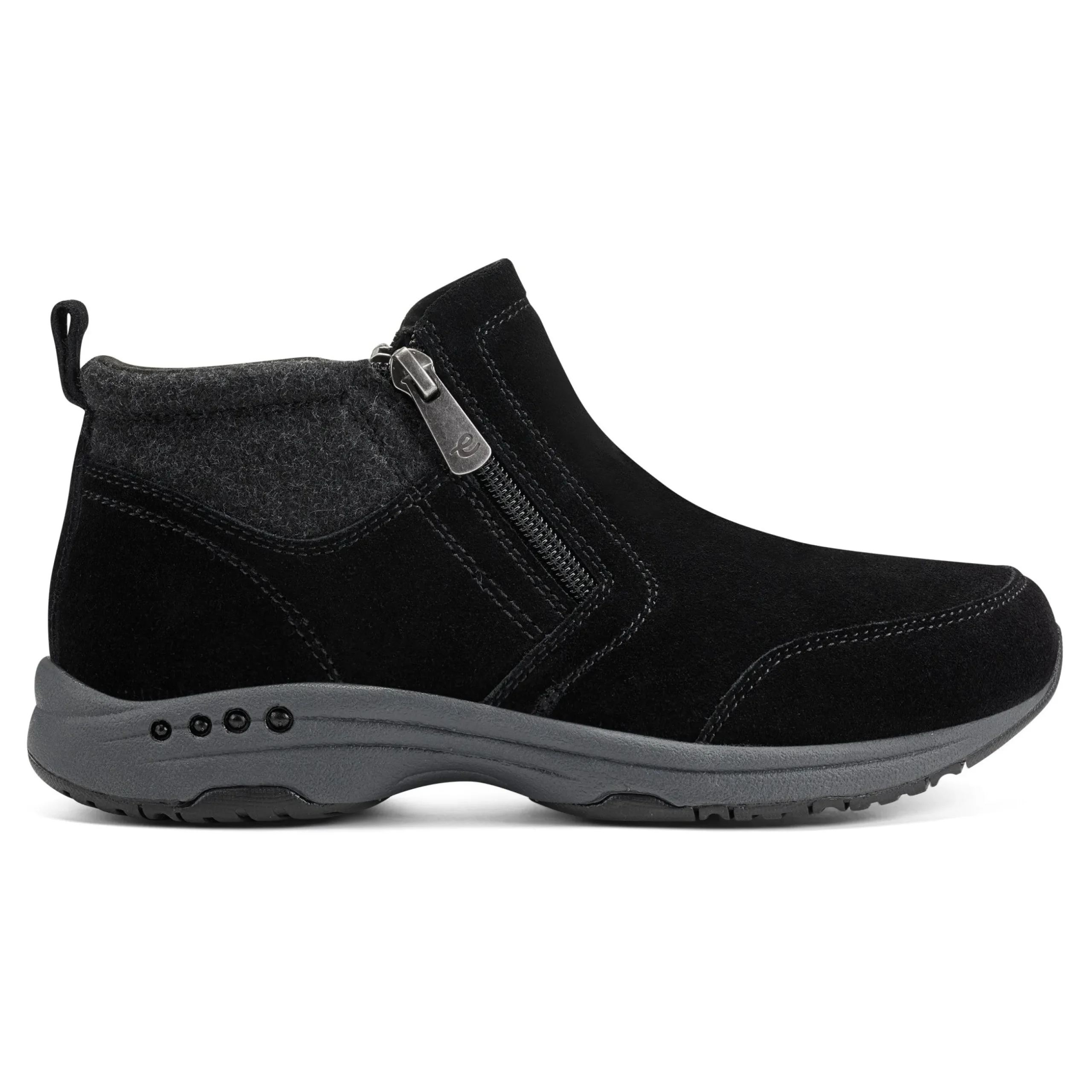 Hot Easy Spirit Shuffle Ankle Booties BlackSuede
