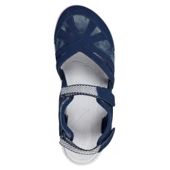 Best Easy Spirit Splash Flat Hiking Sandals NavyTieDyePrint