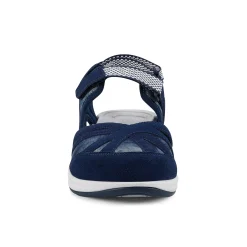 Best Easy Spirit Splash Flat Hiking Sandals NavyTieDyePrint