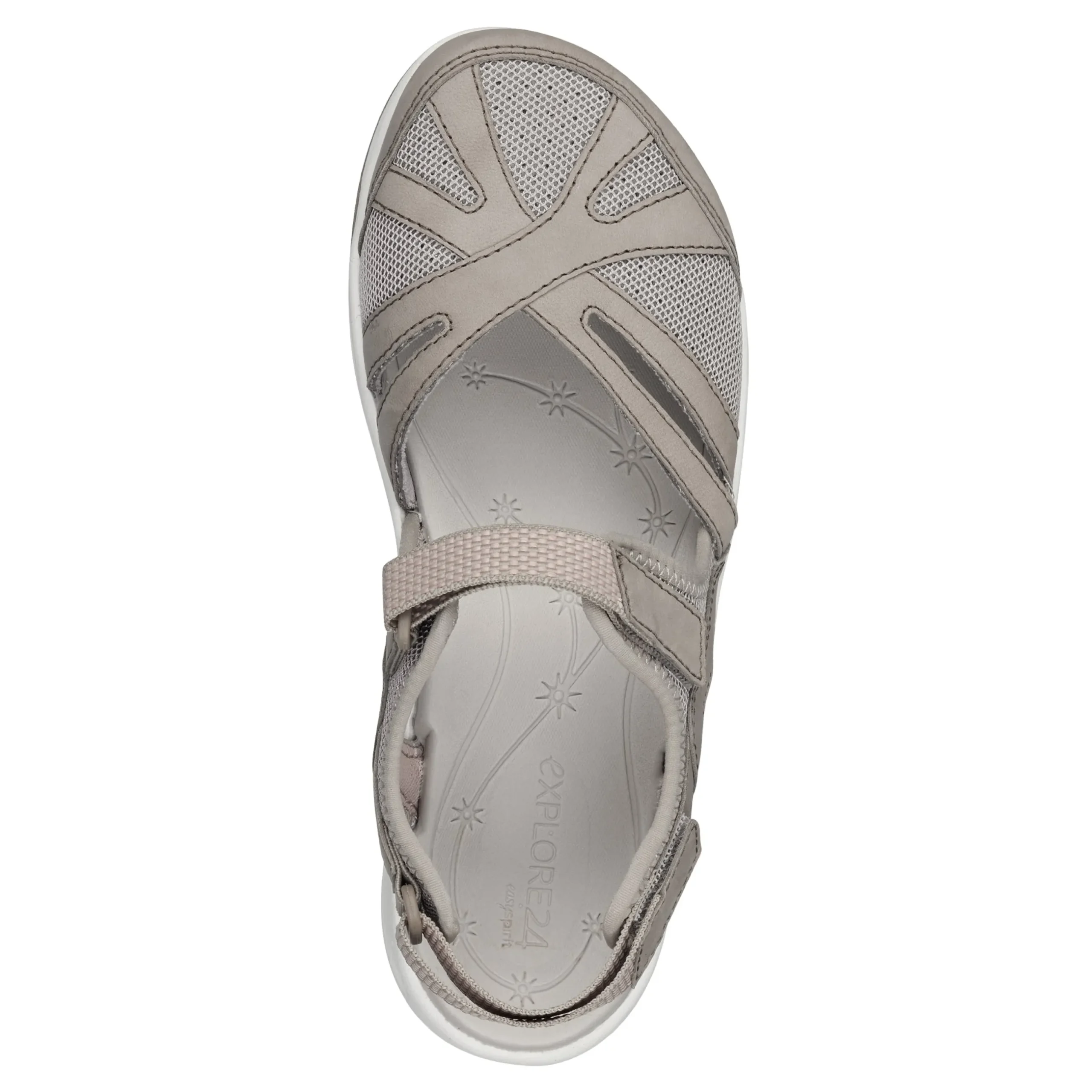 New Easy Spirit Splash Flat Hiking Sandals KhakiMultiNubuck