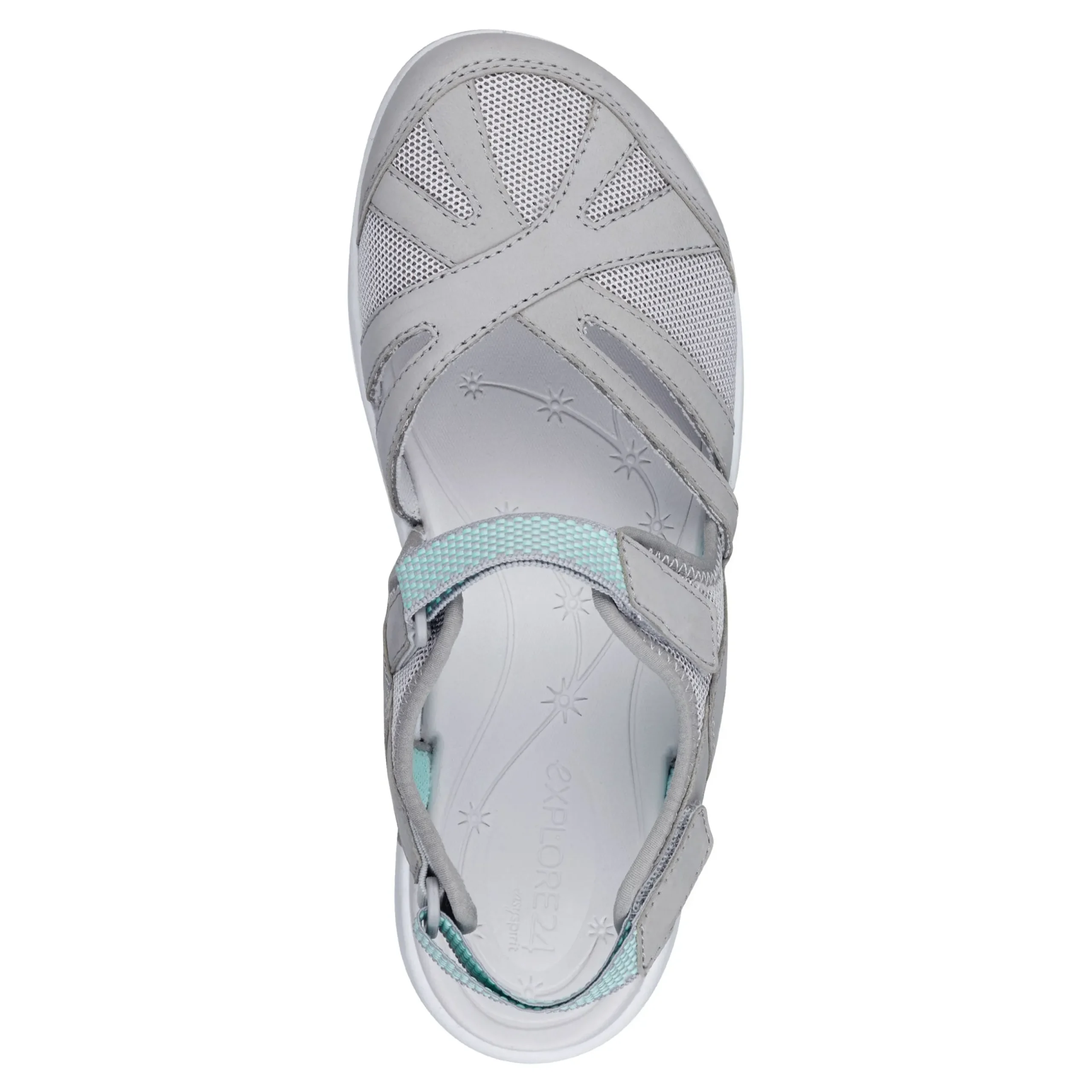 Discount Easy Spirit Splash Flat Hiking Sandals Grey