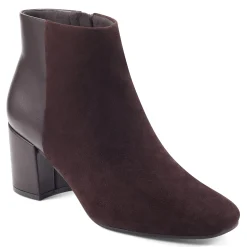 Sale Easy Spirit Tamara Heeled Booties DarkBrownSuede