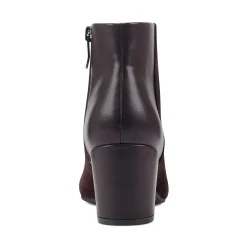 Sale Easy Spirit Tamara Heeled Booties DarkBrownSuede