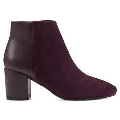 Best Easy Spirit Tamara Heeled Booties DarkPurpleSuede