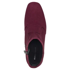Outlet Easy Spirit Tami Heeled Booties WineSuede