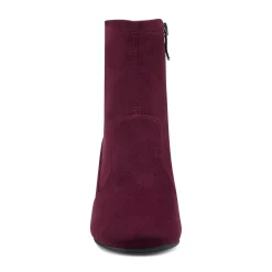 Outlet Easy Spirit Tami Heeled Booties WineSuede