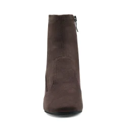 Easy Spirit Tami Heeled Booties DarkBrownSuede