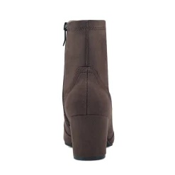 Easy Spirit Tami Heeled Booties DarkBrownSuede