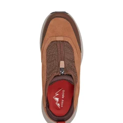 Easy Spirit Tayten Front Zip Walking Shoes BrownSuede