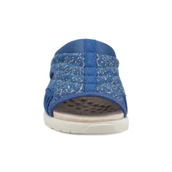 Discount Easy Spirit Traciee Slip On Sandals DenimandGoldFloral