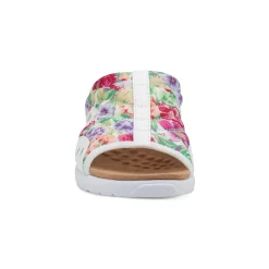 New Easy Spirit Traciee Slip On Sandals WhiteFloral