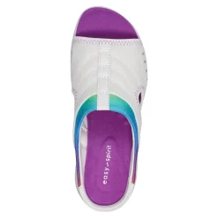 Easy Spirit Traciee Slip On Sandals White/Rainbow