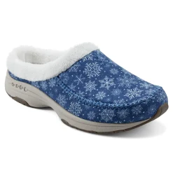 Clearance Easy Spirit Travelfurr Clogs DarkBlueSnowflakePrint