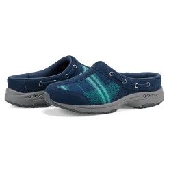 Easy Spirit Travelport Clogs BlueGreenPlaid