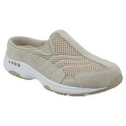 Discount Easy Spirit Traveltime Classic Clogs WoodashWhiteSuede