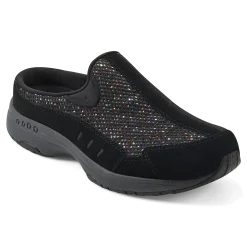 Outlet Easy Spirit Traveltime Clogs BlackGlittermulti