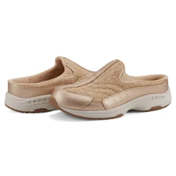Easy Spirit Traveltime Clogs GoldRaffia