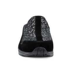 Clearance Easy Spirit Traveltime Clogs BlackSilverGlitter