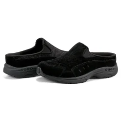 Easy Spirit Traveltime Clogs BlackVelourSuede