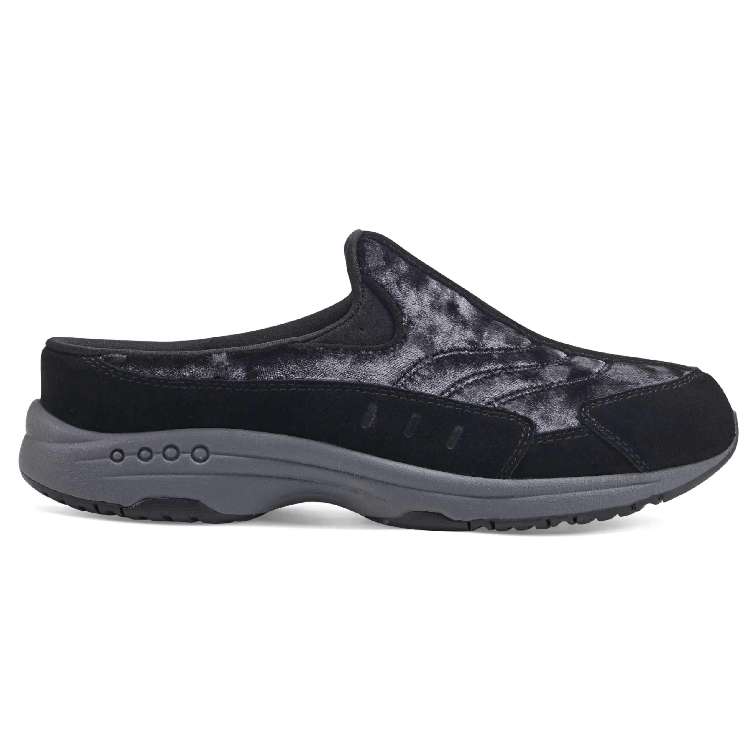 Easy Spirit Traveltime Clogs BlackCrushedVelvet