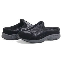 Easy Spirit Traveltime Clogs BlackCrushedVelvet